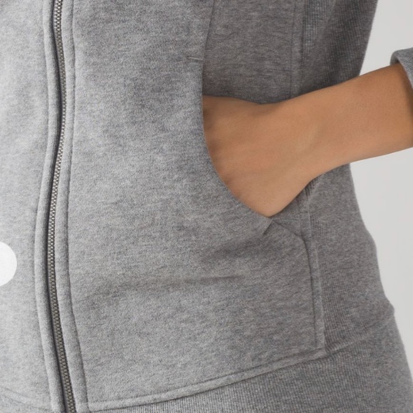 Lululemon Scuba Hoddie * Light Cotton Fleece. Size 4 in Heathered Medium Grey - Picture 3 of 12
